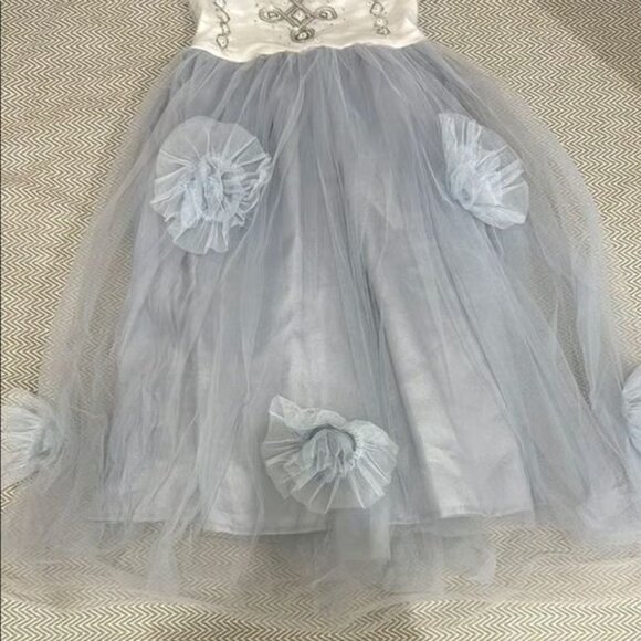 Pottery Barn Kids White and Blue Dance Costume Size 7-8 - Picture 5 of 6